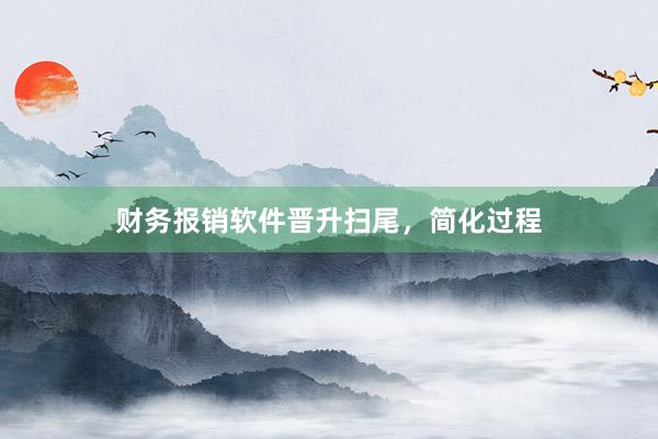 财务报销软件晋升扫尾，简化过程